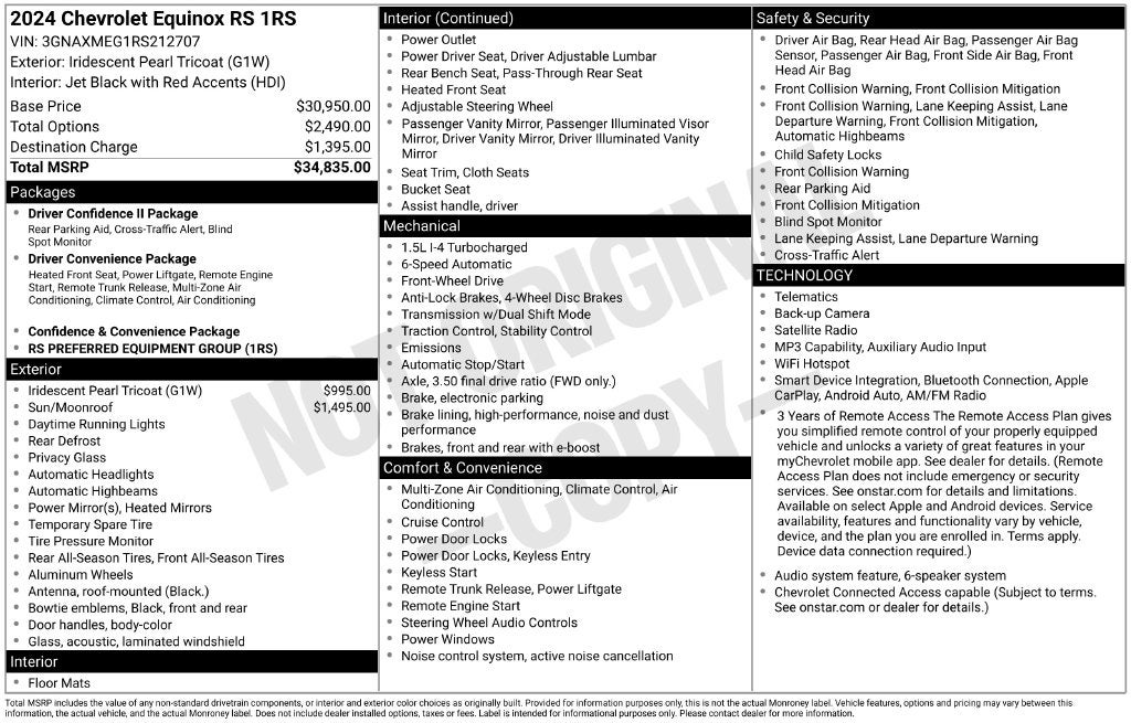 2024 Chevrolet Equinox RS Near Madison WI