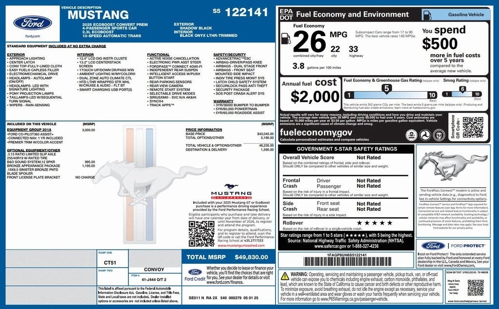 2025 Ford Mustang EcoBoost Premium