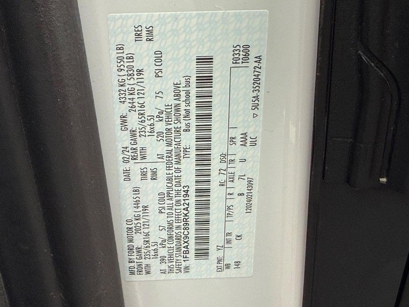 2024 Ford Transit-350 XLT 15 PASSENGER AWD