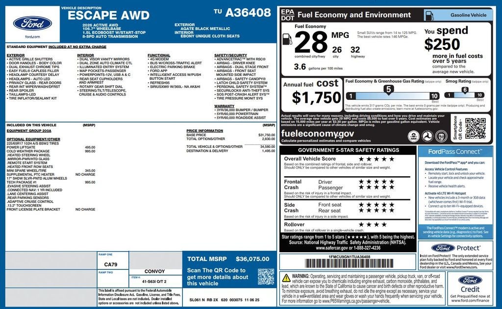 2026 Ford Escape Active