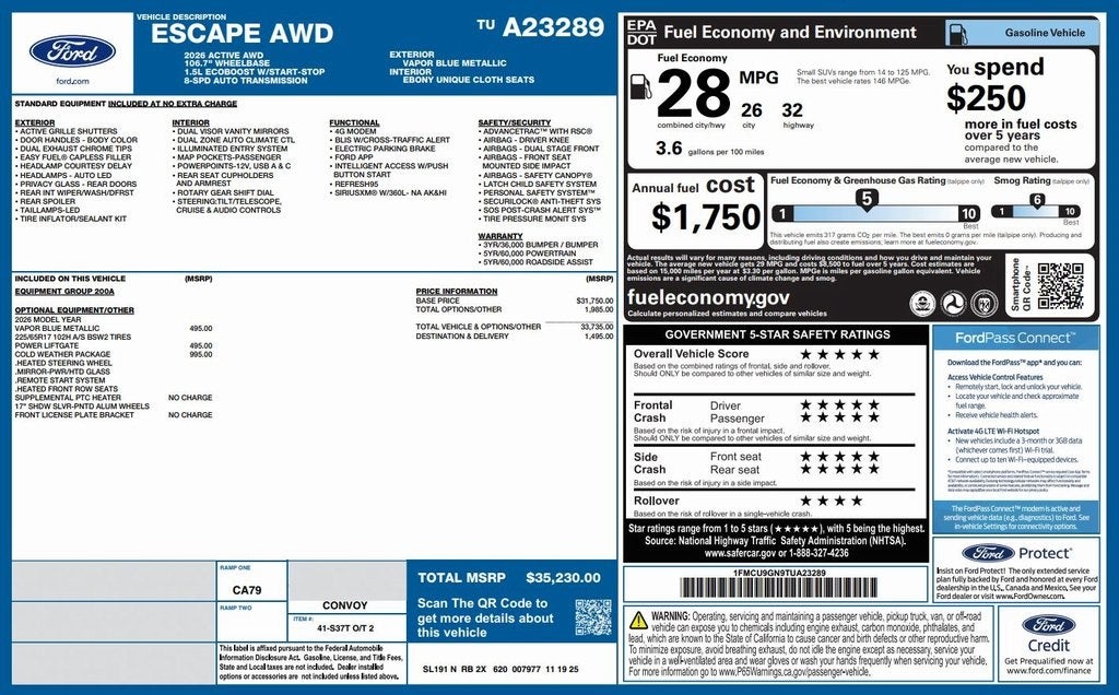 2026 Ford Escape Active