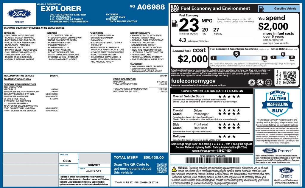 2027 Ford Explorer ST-Line