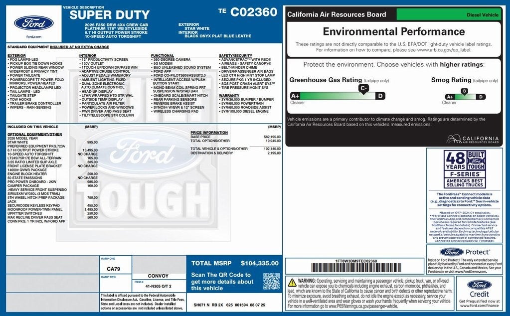2026 Ford F-350SD Platinum DRW