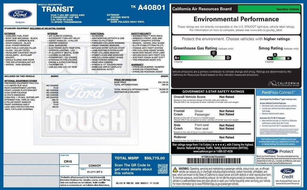 2026 Ford Transit-250 Mid-Roof 148" wb