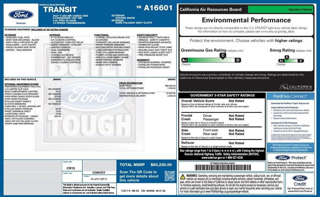 2027 Ford Transit-250 MidRoof 148"wb
