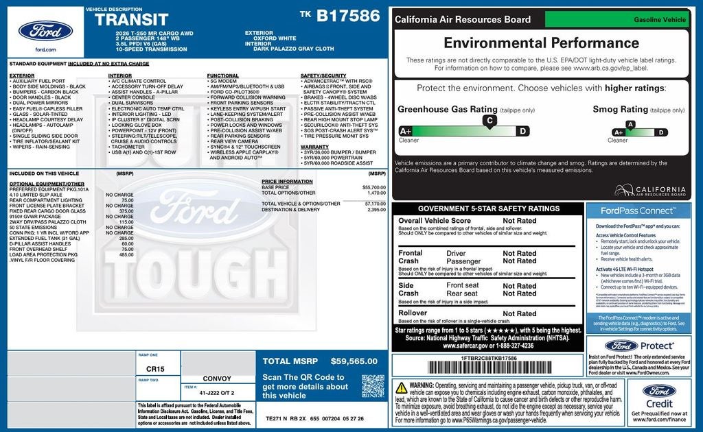 2026 Ford Transit-250 Mid-Roof 148"wb