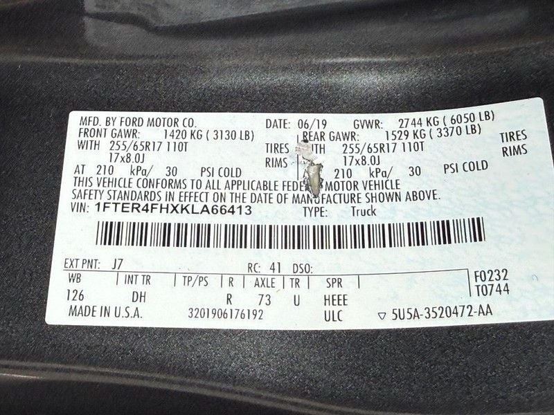 2019 Ford Ranger Lariat Certified Near Madison