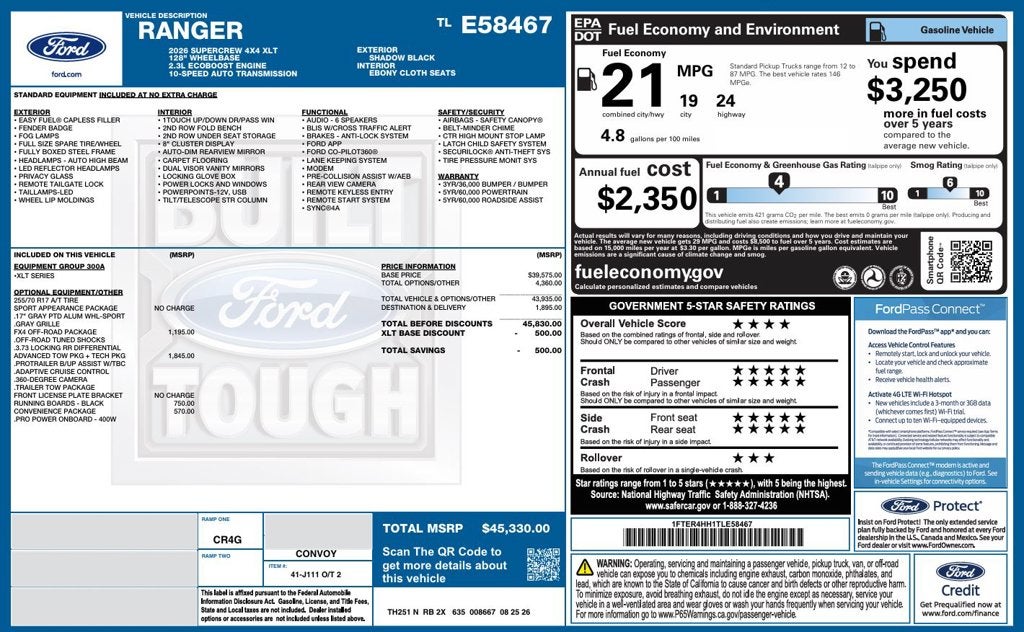 2026 Ford Ranger XLT