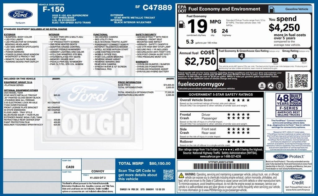 2025 Ford F-150 Platinum