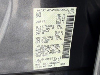 2019 Nissan Titan SV Crew Cab 4x4