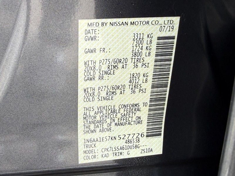 2019 Nissan Titan SV Crew Cab 4x4