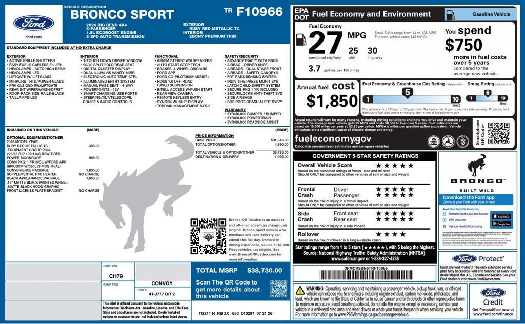 2026 Ford Bronco Sport Big Bend