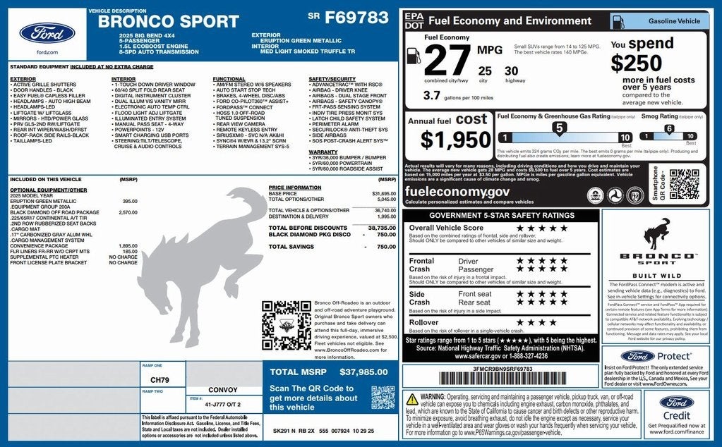 2025 Ford Bronco Sport Big Bend