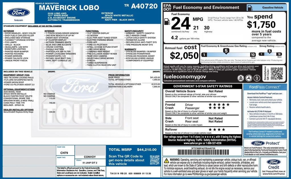 2026 Ford Maverick Lobo High