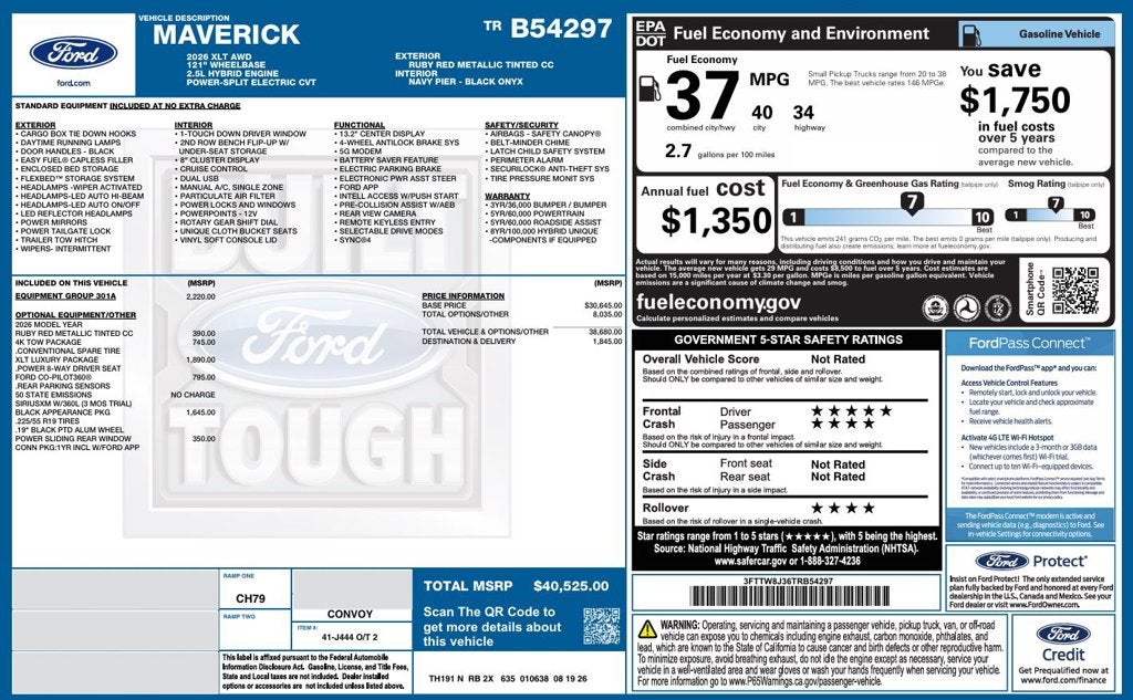 2026 Ford Maverick XLT