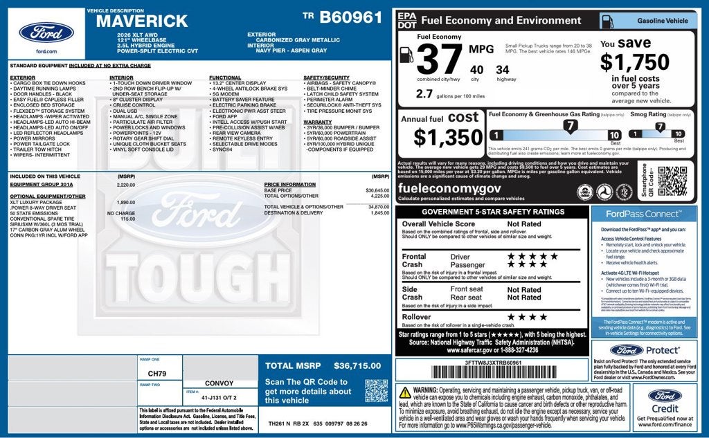 2026 Ford Maverick XLT