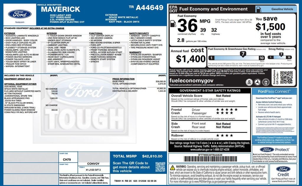 2026 Ford Maverick Lariat