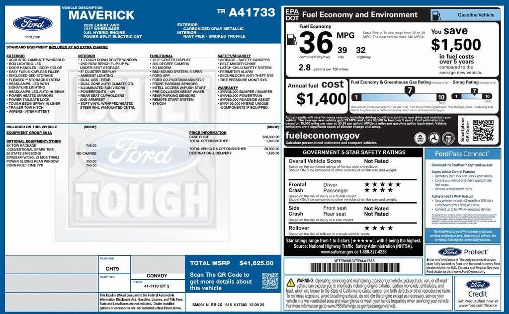 2026 Ford Maverick Lariat