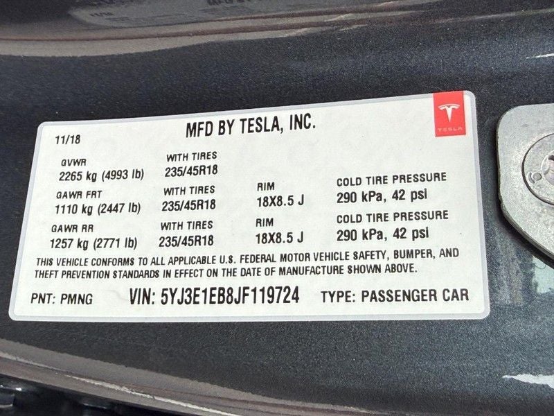 2018 Tesla Model 3 Long Range